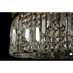 NL78159 Zian 80cm Round Flush Chandelier 12 Light Gold/Crystal
