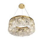 NL78169 Zian 60cm Round Pendant Chandelier 8 Light Gold/Crystal