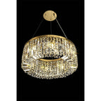 NL78169 Zian 60cm Round Pendant Chandelier 8 Light Gold/Crystal