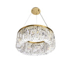 NL78169 Zian 60cm Round Pendant Chandelier 8 Light Gold/Crystal