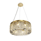 NL78169 Zian 60cm Round Pendant Chandelier 8 Light Gold/Crystal