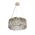 NL78169 Zian 60cm Round Pendant Chandelier 8 Light Gold/Crystal