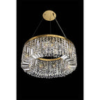 NL78169 Zian 60cm Round Pendant Chandelier 8 Light Gold/Crystal