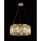 NL78169 Zian 60cm Round Pendant Chandelier 8 Light Gold/Crystal