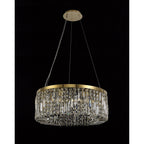 NL78169 Zian 60cm Round Pendant Chandelier 8 Light Gold/Crystal