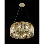 NL78169 Zian 60cm Round Pendant Chandelier 8 Light Gold/Crystal