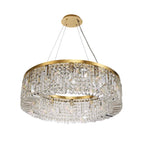 NL78179 Zian 80cm Round Pendant Chandelier 12 Light Gold/Crystal