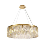 NL78179 Zian 80cm Round Pendant Chandelier 12 Light Gold/Crystal
