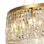 NL78179 Zian 80cm Round Pendant Chandelier 12 Light Gold/Crystal