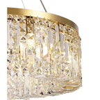NL78179 Zian 80cm Round Pendant Chandelier 12 Light Gold/Crystal