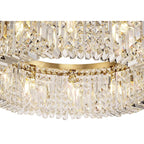 NL78179 Zian 80cm Round Pendant Chandelier 12 Light Gold/Crystal