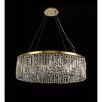 NL78179 Zian 80cm Round Pendant Chandelier 12 Light Gold/Crystal