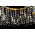 NL78179 Zian 80cm Round Pendant Chandelier 12 Light Gold/Crystal