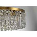 NL78179 Zian 80cm Round Pendant Chandelier 12 Light Gold/Crystal