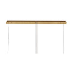 NL78199 Zian 138x9cm Rectangular Pendant Chandelier 7 Light Gold/Crystal