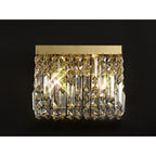 NL78209 Zian 29x13cm Rectangular Small Wall Lamp 2 Light Gold/Crystal