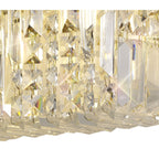 NL78209 Zian 29x13cm Rectangular Small Wall Lamp 2 Light Gold/Crystal
