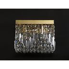 NL78209 Zian 29x13cm Rectangular Small Wall Lamp 2 Light Gold/Crystal