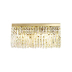 NL78219 Zian 50x24cm Rectangular Large Wall Lamp 3 Light Gold/Crystal