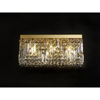 NL78219 Zian 50x24cm Rectangular Large Wall Lamp 3 Light Gold/Crystal