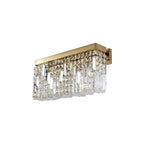 NL78219 Zian 50x24cm Rectangular Large Wall Lamp 3 Light Gold/Crystal