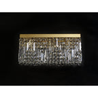 NL78219 Zian 50x24cm Rectangular Large Wall Lamp 3 Light Gold/Crystal