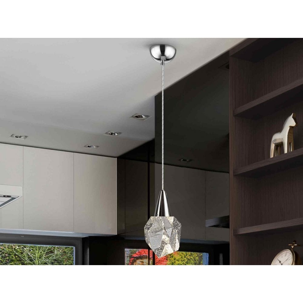 157018 Aquaria LED Pendant 1 Light Chrome