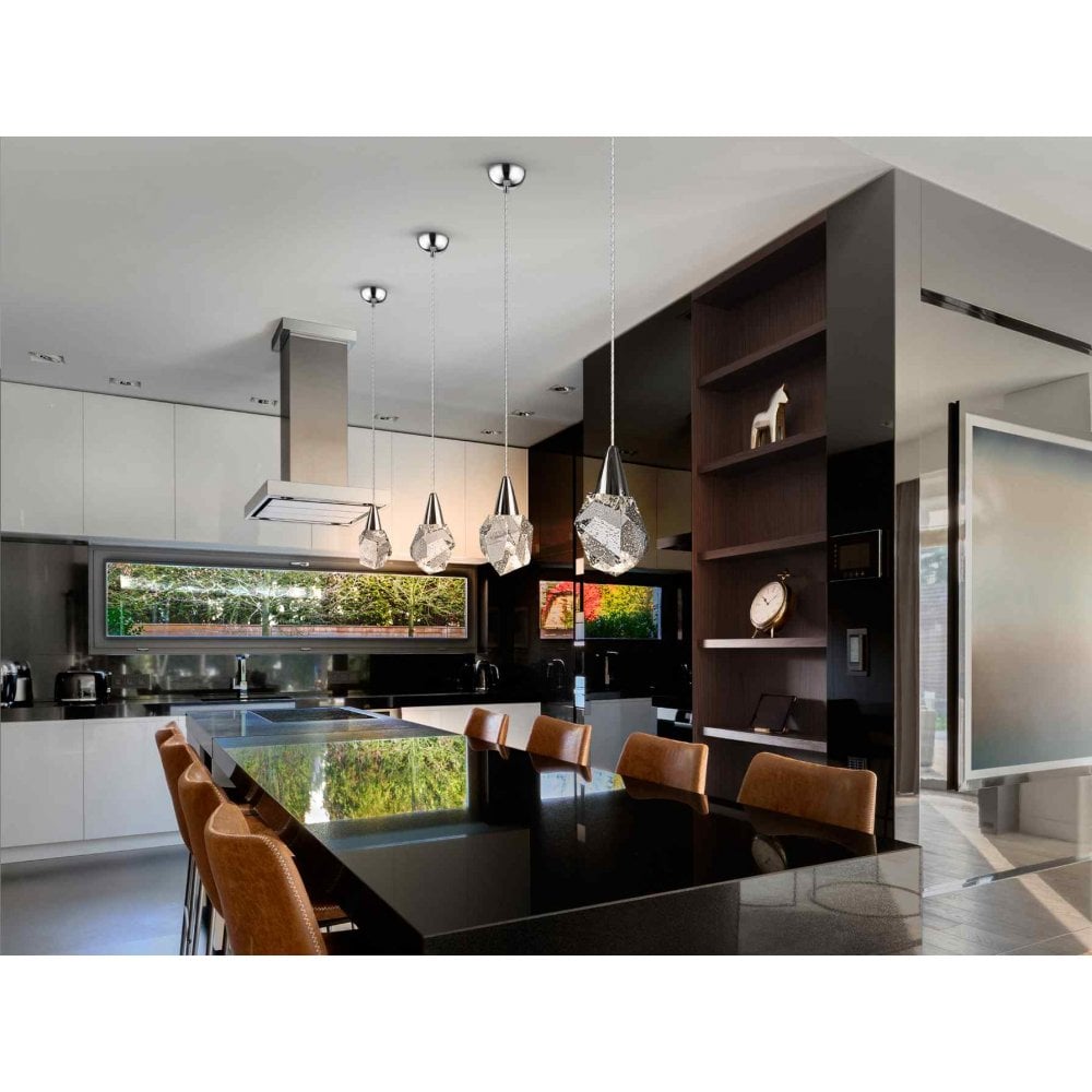 157018 Aquaria LED Pendant 1 Light Chrome
