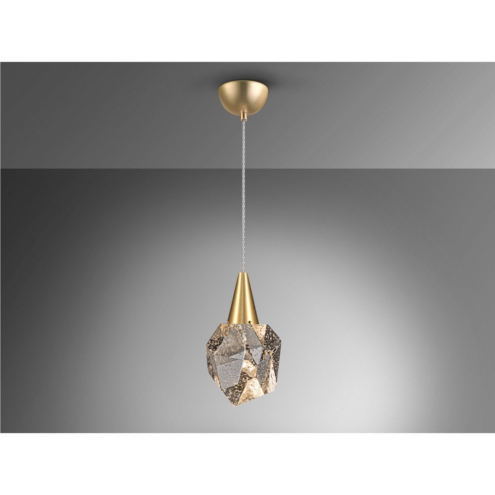 157025 Aquaria LED Pendant 1 Light Matt Gold