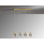 157155 Aquaria LED Pendant 4 Light Matt Gold