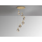 157261 Aquaria LED Pendant 6 Light Matt Gold