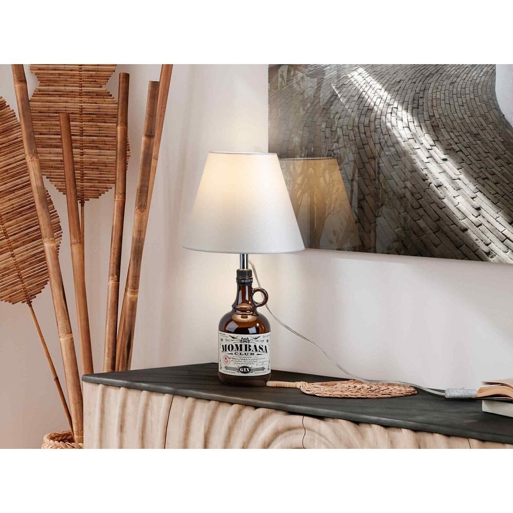167239 Bottle Table Lamp Kit White Shade