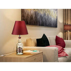167246 Bottle Kit Table Lamp Garnet Shade