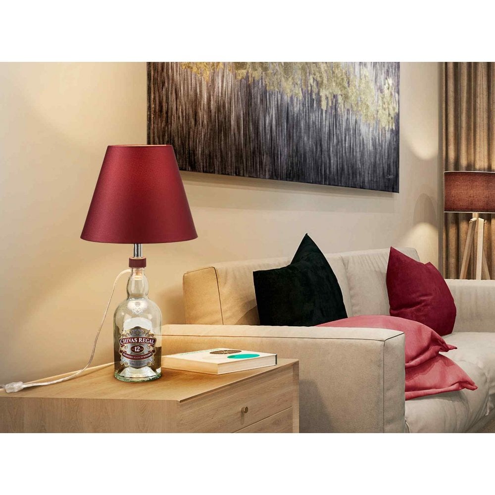 167246 Bottle Kit Table Lamp Garnet Shade