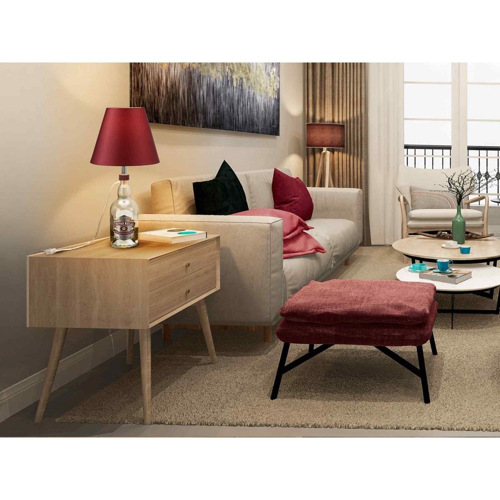 167246 Bottle Kit Table Lamp Garnet Shade