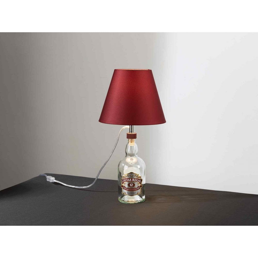 167246 Bottle Kit Table Lamp Garnet Shade