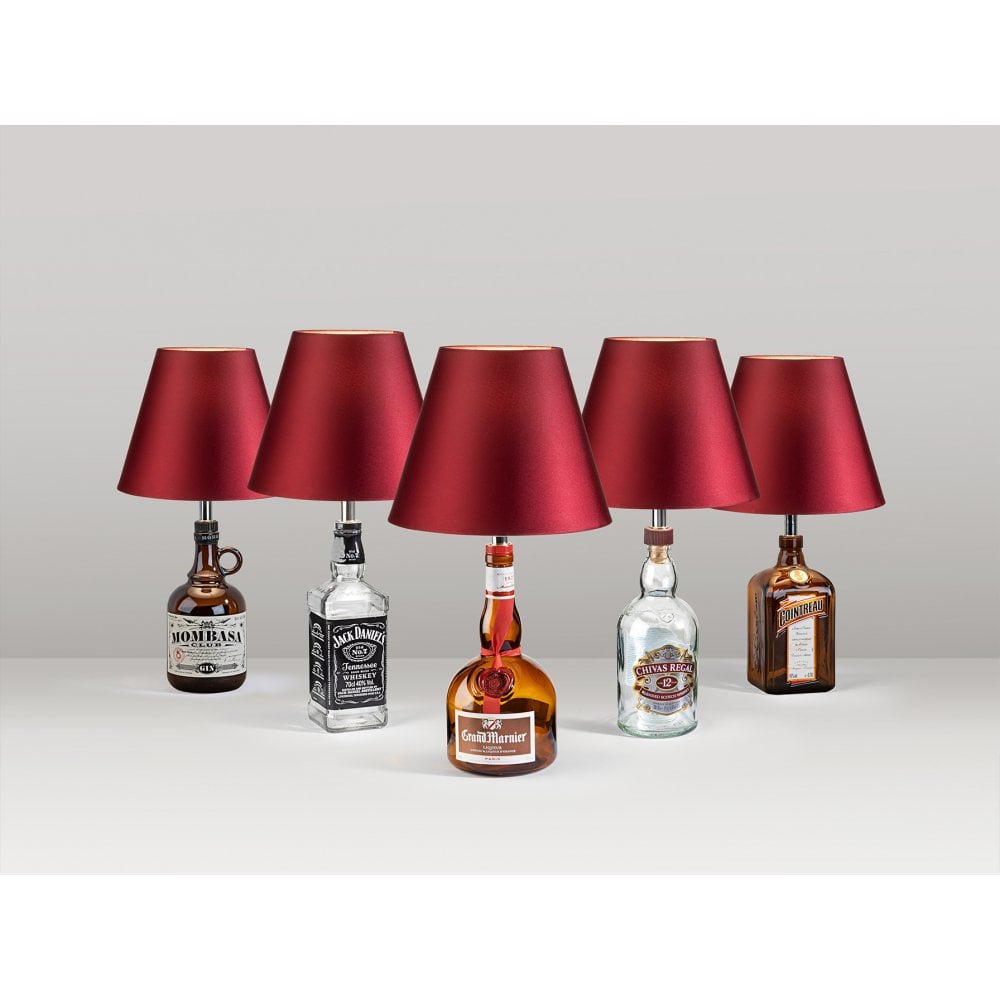 167246 Bottle Kit Table Lamp Garnet Shade