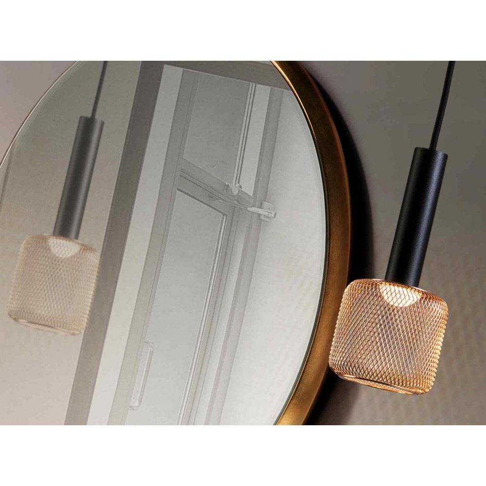 175265 Sincro LED Pendant 1 Light Black/Gold