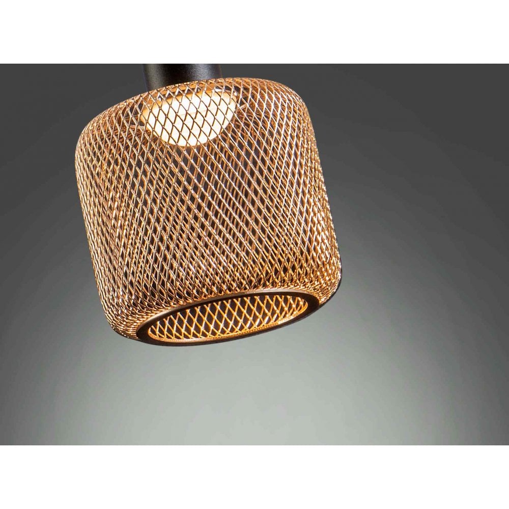 175265 Sincro LED Pendant 1 Light Black/Gold