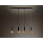 175395 Sincro LED Pendant 4 Light Black Gold