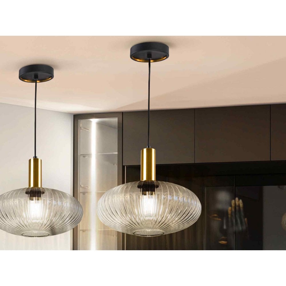 225410 Norma Pendant 1 Light Clear