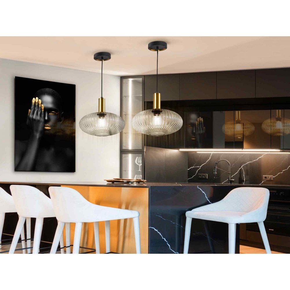 225410 Norma Pendant 1 Light Clear