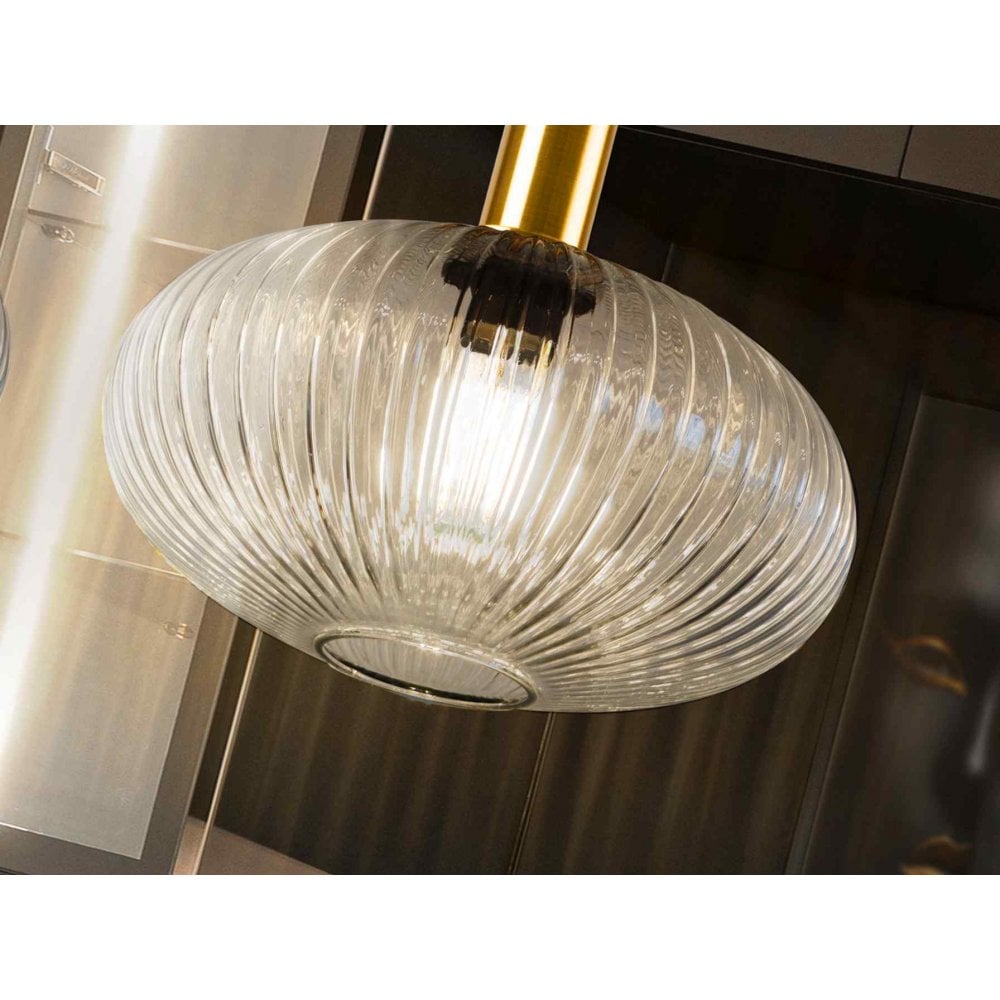 225410 Norma Pendant 1 Light Clear