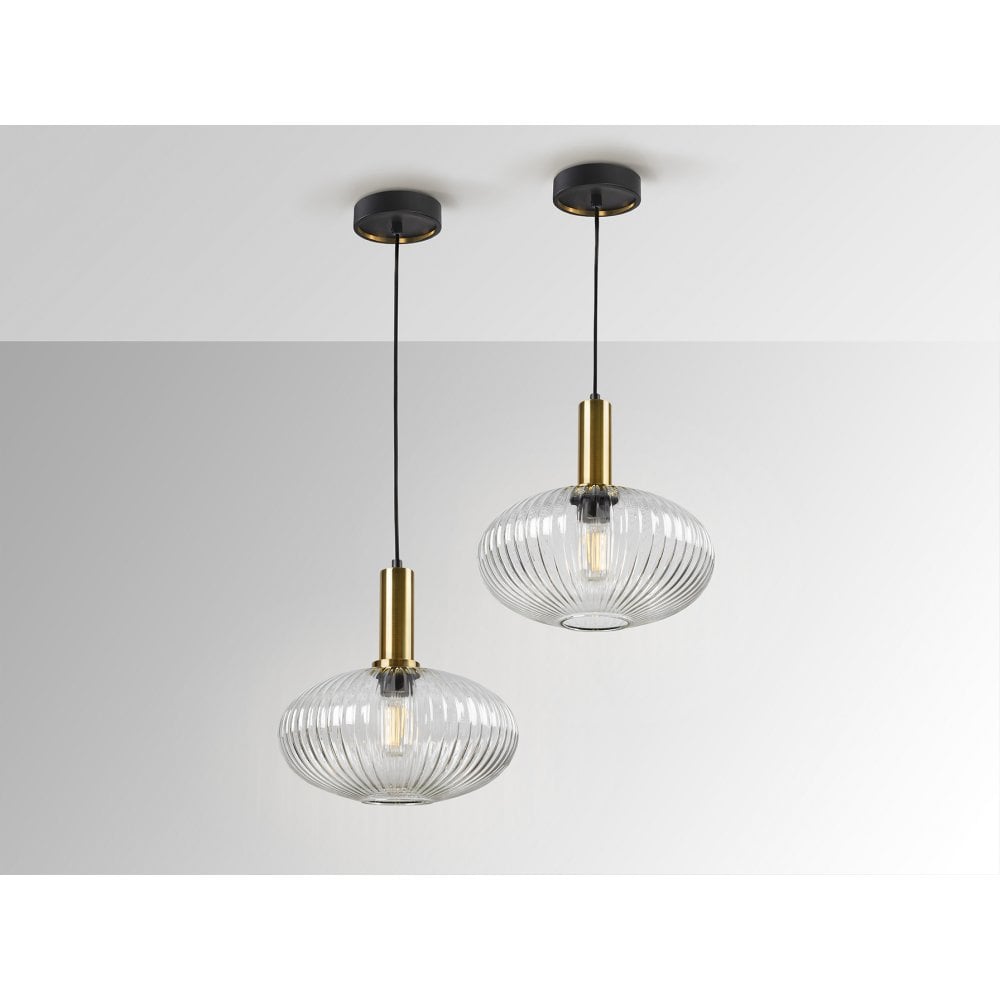 225410 Norma Pendant 1 Light Clear
