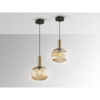 225588 Norma Pendant 1 Light Amber