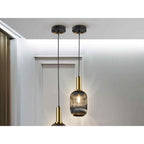 225632 Norma Pendant 1 Light Smoke Grey