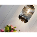 225632 Norma Pendant 1 Light Smoke Grey
