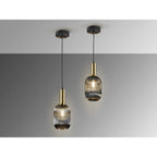225632 Norma Pendant 1 Light Smoke Grey