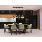 225724 Norma Pendant 4 Light Line Black Brass Mixed Glass Shades