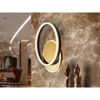 Oriel LED Flush Ceiling  Light Gold/Black